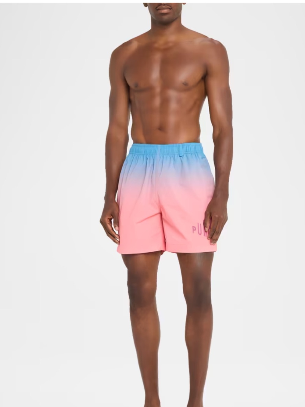 PURPLE Men's Blue to Pink Gradient Swim Trunks